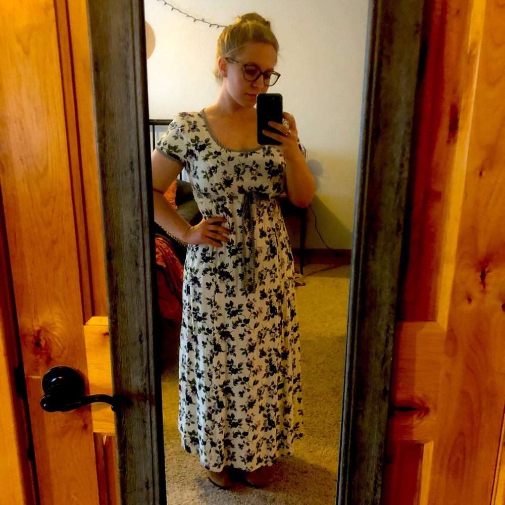 Floral maxi dress.